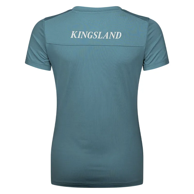 Kingsland Ladies V-Neck T-Shirt - Blue Hydro-1